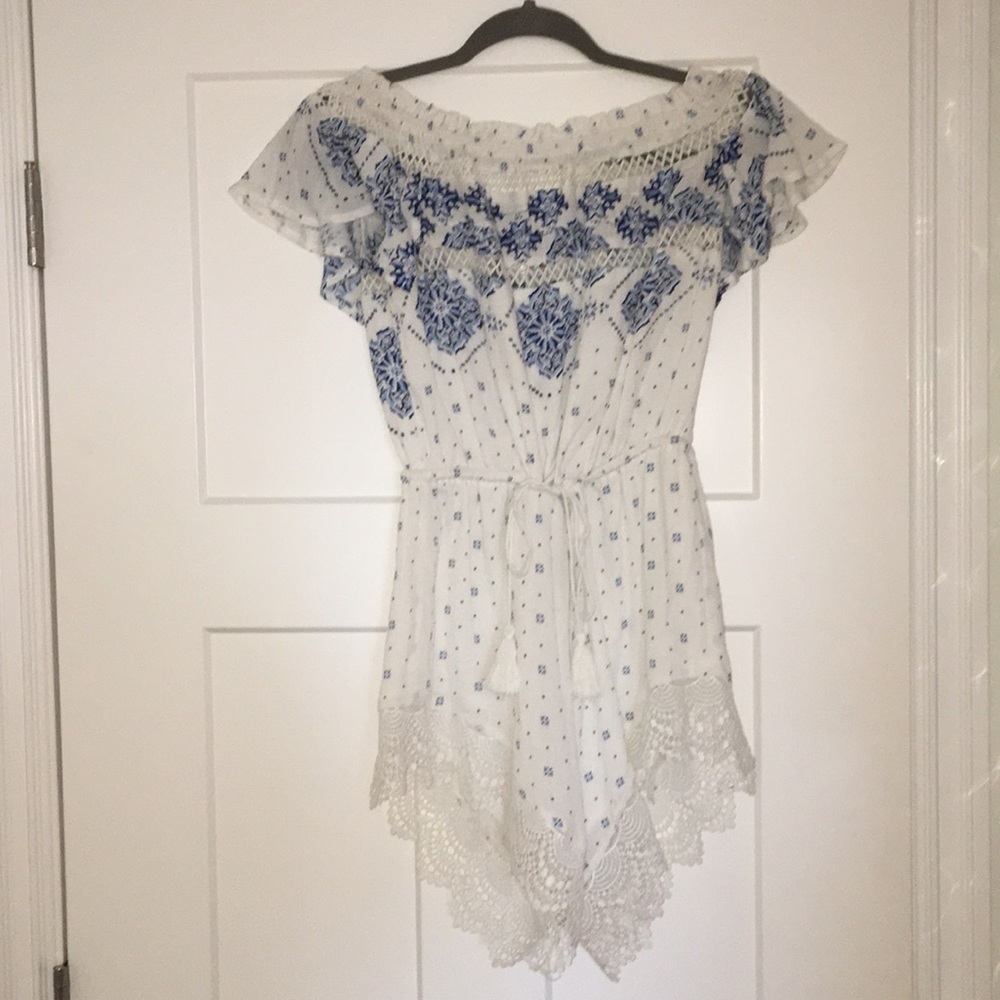 Of the shoulder romper
